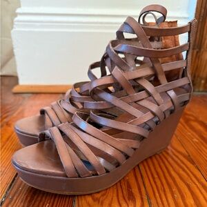 Sixtyseven Gladiator Wedges in Size 6.5.